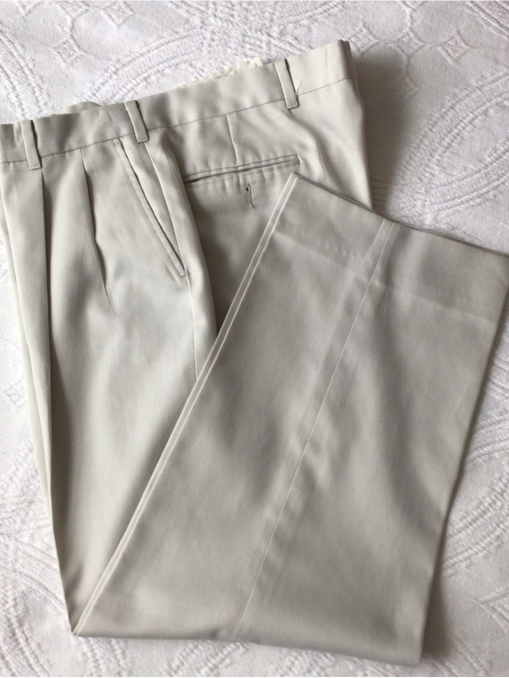 Classic Men's Dress Pants in Light Beige